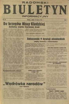 Radomski Biuletyn Informacyjny, 1945, R. 1, nr 40