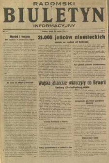 Radomski Biuletyn Informacyjny, 1945, R. 1, nr 43