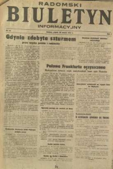 Radomski Biuletyn Informacyjny, 1945, R. 1, nr 45