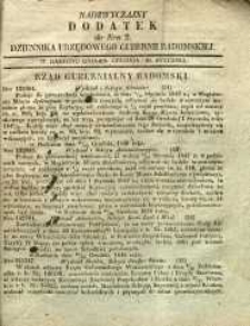 Dziennik Urzędowy Gubernii Radomskiej, 1847, nr 2, dod. nadzwyczajny