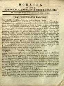 Dziennik Urzędowy Gubernii Radomskiej, 1847, nr 3, dod. I
