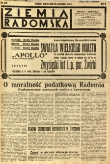 Ziemia Radomska, 1932, R. 5, nr 218