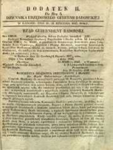 Dziennik Urzędowy Gubernii Radomskiej, 1847, nr 5, dod. II