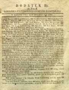 Dziennik Urzędowy Gubernii Radomskiej, 1847, nr 5, dod. III