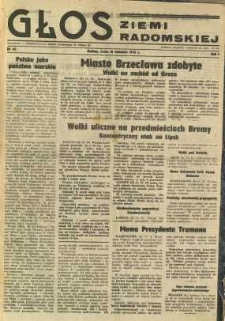 Głos Ziemi Radomskiej, 1945, R. 1, nr 60