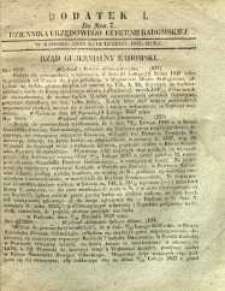 Dziennik Urzędowy Gubernii Radomskiej, 1847, nr 7, dod. I