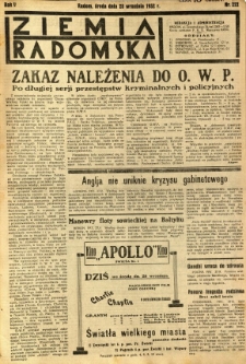 Ziemia Radomska, 1932, R. 5, nr 222