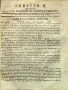Dziennik Urzędowy Gubernii Radomskiej, 1847, nr 8, dod. II