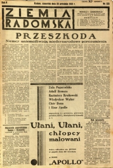 Ziemia Radomska, 1932, R. 5, nr 223