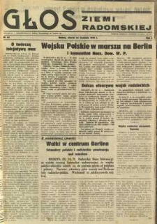 Głos Ziemi Radomskiej, 1945, R. 1, nr 65