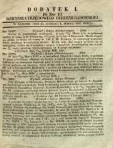 Dziennik Urzędowy Gubernii Radomskiej, 1847, nr 10, dod. I