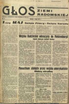 Głos Ziemi Radomskiej, 1945, R. 1, nr 71