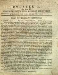 Dziennik Urzędowy Gubernii Radomskiej, 1847, nr 12, dod. II
