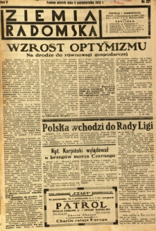 Ziemia Radomska, 1932, R. 5, nr 227