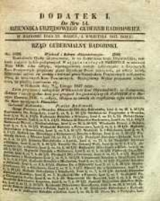 Dziennik Urzędowy Gubernii Radomskiej, 1847, nr 14, dod. I