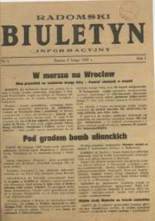 Radomski Biuletyn Informacyjny, 1945, R. 1, nr 2