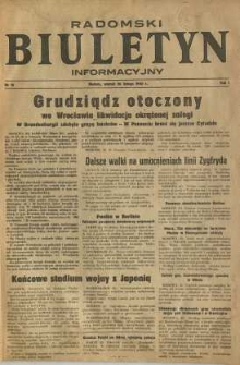 Radomski Biuletyn Informacyjny, 1945, R. 1, nr 12