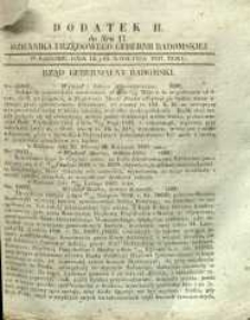 Dziennik Urzędowy Gubernii Radomskiej, 1847, nr 17, dod. II