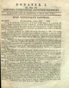 Dziennik Urzędowy Gubernii Radomskiej, 1847, nr 19, dod. I