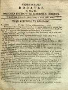 Dziennik Urzędowy Gubernii Radomskiej, 1847, nr 19, dod. nadzwyczjny