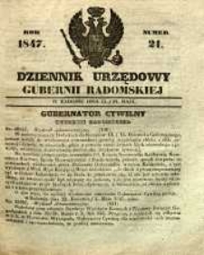 Dziennik Urzędowy Gubernii Radomskiej, 1847, nr 21