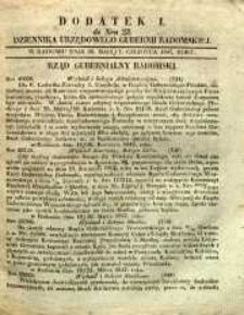 Dziennik Urzędowy Gubernii Radomskiej, 1847, nr 23, dod. I