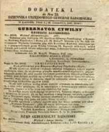 Dziennik Urzędowy Gubernii Radomskiej, 1847, nr 25, dod. I