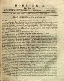 Dziennik Urzędowy Gubernii Radomskiej, 1847, nr 25, dod. II