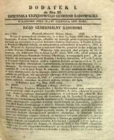 Dziennik Urzędowy Gubernii Radomskiej, 1847, nr 26, dod. I