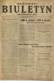 Radomski Biuletyn Informacyjny, 1945, R. 1, nr 37