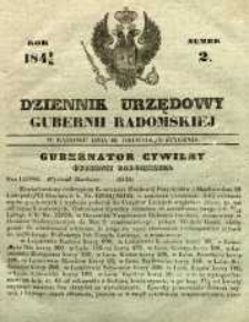 Dziennik Urzędowy Gubernii Radomskiej, 1848, nr 2