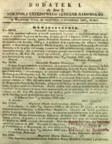 Dziennik Urzędowy Gubernii Radomskiej, 1848, nr 2, dod. I