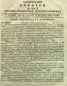 Dziennik Urzędowy Gubernii Radomskiej, 1848, nr 2, dod. nadzwyczajny