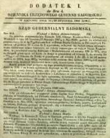 Dziennik Urzędowy Gubernii Radomskiej, 1848, nr 4, dod. I