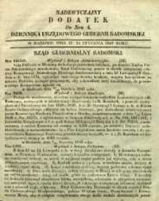 Dziennik Urzędowy Gubernii Radomskiej, 1848, nr 4, dod. nadzwyczajny