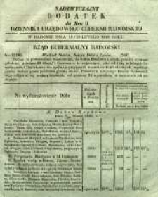 Dziennik Urzędowy Gubernii Radomskiej, 1848, nr 9, dod. nadzwyczajny