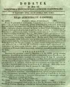 Dziennik Urzędowy Gubernii Radomskiej, 1848, nr 13, dod. I