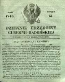 Dziennik Urzędowy Gubernii Radomskiej, 1848, nr 15