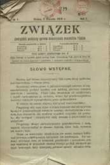 Związek. Dwutygodnik poświęcony sprawom stowarzyszenia pracowników Polaków, 1919, R. 1, nr 1
