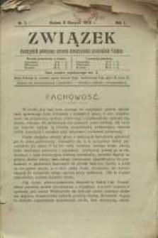 Związek. Dwutygodnik poświęcony sprawom stowarzyszenia pracowników Polaków, 1919, R. 1, nr 7