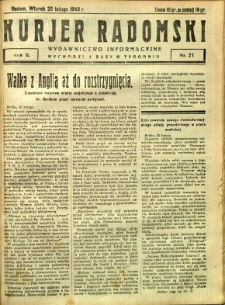 Kurier Radomski, 1940, R. 2, nr 21
