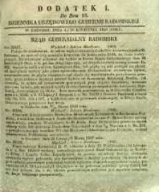 Dziennik Urzędowy Gubernii Radomskiej, 1848, nr 16, dod. I