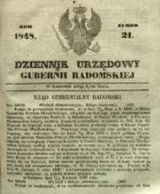 Dziennik Urzędowy Gubernii Radomskiej, 1848, nr 21