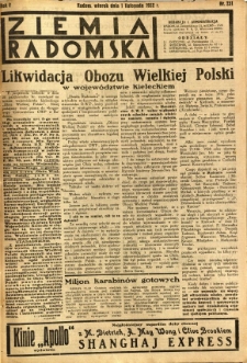 Ziemia Radomska, 1932, R. 5, nr 251