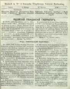 Dziennik Urzędowy Gubernii Radomskiej, 1866, nr 4, dod.