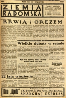 Ziemia Radomska, 1932, R. 5, nr 253