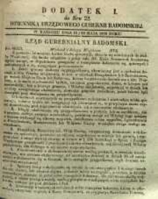 Dziennik Urzędowy Gubernii Radomskiej, 1848, nr 22, dod. I
