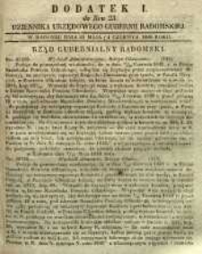Dziennik Urzędowy Gubernii Radomskiej, 1848, nr 23, dod. I
