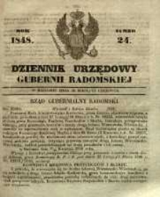 Dziennik Urzędowy Gubernii Radomskiej, 1848, nr 24