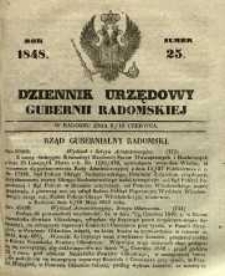 Dziennik Urzędowy Gubernii Radomskiej, 1848, nr 25